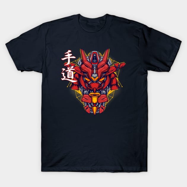 Crimson Bushido MK 3 - Samurai Sazer XV Mecha Concept Art Gundam T-Shirt by Celestial Crafts